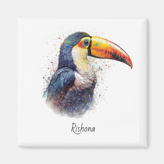 Tropical Splendor Toucan, op maat Magneet (Voorkant)