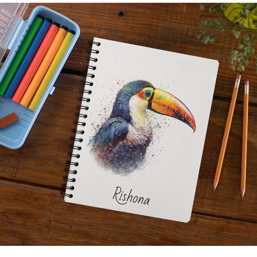 Tropical Splendor Toucan, op maat Notitieboek
