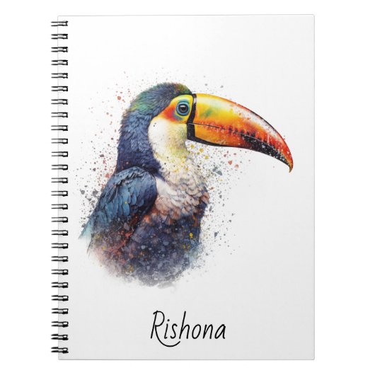 Tropical Splendor Toucan, op maat Notitieboek (Voorkant)