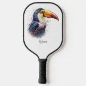 Tropical Splendor Toucan, op maat Pickleball Paddle (Achterkant)