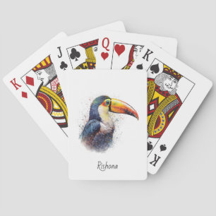 Tropical Splendor Toucan, op maat Pokerkaarten