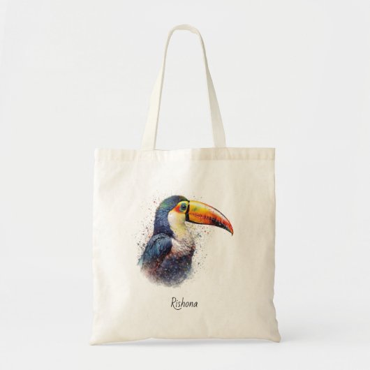 Tropical Splendor Toucan, op maat Tote Bag (Voorkant)