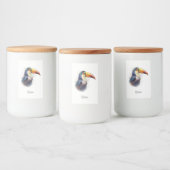 Tropical Splendor Toucan, op maat Voedselcontainer Etiket (Flessen)