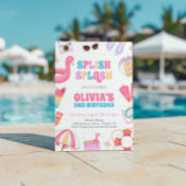 Tropical Splish Pool Party Verjaardag Kaart