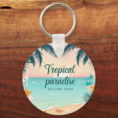 Tropical Squad Goals Keychain Fun Summer Gift (Voorkant)