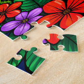 Tropical Stained Glass Inspired Puzzle Legpuzzel (Zijkant)