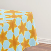 Tropical Starfruit Pattern Blue Orange Tafelkleed (Voorbeeld)