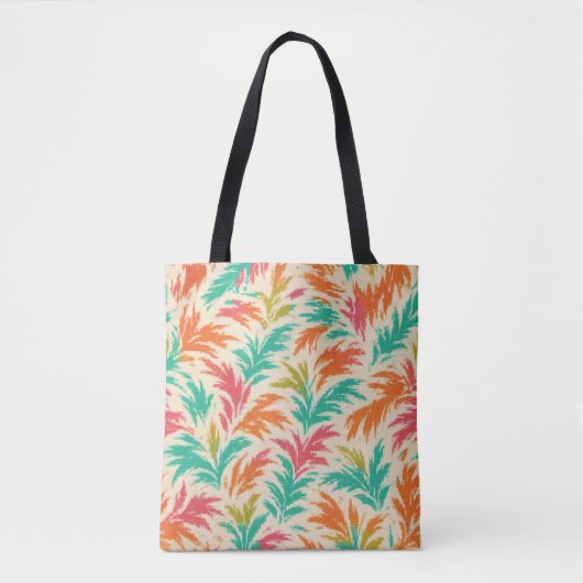 Tropical Static – Digitale Oerwoud Bloom Tote Bag (Voorkant)