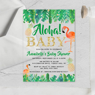 Tropical Summer Beach Luau Boys Baby shower Acryl Uitnodigingen