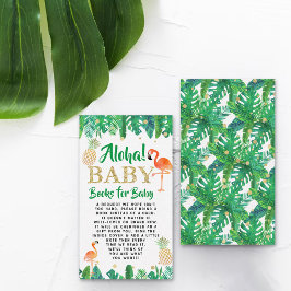 Tropical Summer Beach Luau Boys Baby shower Boek Informatiekaartje
