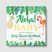 Tropical Summer Beach Luau Boys Baby shower Echt Gastenboek (Voorkant)