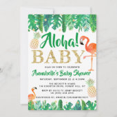 Tropical Summer Beach Luau Boys Baby shower Kaart (Voorkant)
