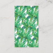 Tropical Summer Beach Luau Boys Baby shower Luier Informatiekaartje (Achterkant)