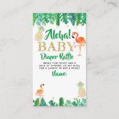 Tropical Summer Beach Luau Boys Baby shower Luier Informatiekaartje (Voorkant)
