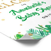 Tropical Summer Beach Luau Boys Baby shower Poster (Hoek)