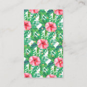 Tropical Summer Beach Luau Meisje Baby shower Luie Informatiekaartje (Achterkant)