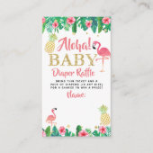 Tropical Summer Beach Luau Meisje Baby shower Luie Informatiekaartje (Voorkant)