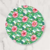 Tropical Summer Beach Luau Meisjes Baby shower Bedankjes Labels (Achterkant)