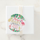 Tropical Summer Beach Luau Meisjes Baby shower Bedankjes Labels (In situ)