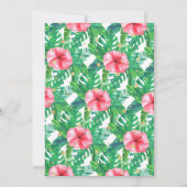 Tropical Summer Beach Luau Meisjes Baby shower Bedankkaart (Achterkant)