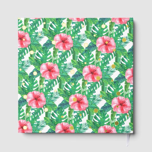 Tropical Summer Beach Luau Meisjes Baby shower Ech Gastenboek (Achterkant)