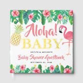 Tropical Summer Beach Luau Meisjes Baby shower Ech Gastenboek (Voorkant)