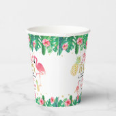 Tropical Summer Beach Luau Meisjes Baby shower Papieren Bekers (Rechts)