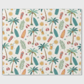 Tropical Summer Beach Pattern (1) Cadeaupapier (Vlak)