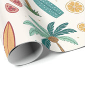 Tropical Summer Beach Pattern (1) Cadeaupapier (Rol Hoek)