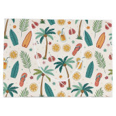 Tropical Summer Beach Pattern (1) Groot Cadeauzakje (Achterkant)