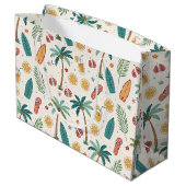 Tropical Summer Beach Pattern (1) Groot Cadeauzakje (Achterkant Gekanteld)