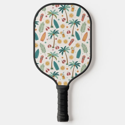 Tropical Summer Beach Pattern (1) Pickleball Paddle (Voorkant)