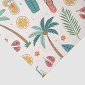 Tropical Summer Beach Pattern (1) Tissuepapier (Detail)