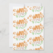 Tropical Summer Beach Photo Weddenschap Save The Date (Achterkant)