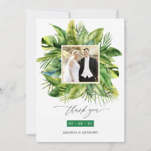 Tropical Summer Beach Weduwfoto Collage Bedankkaart