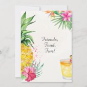 Tropical Summer Cocktail 40th Birthday Party Kaart (Achterkant)