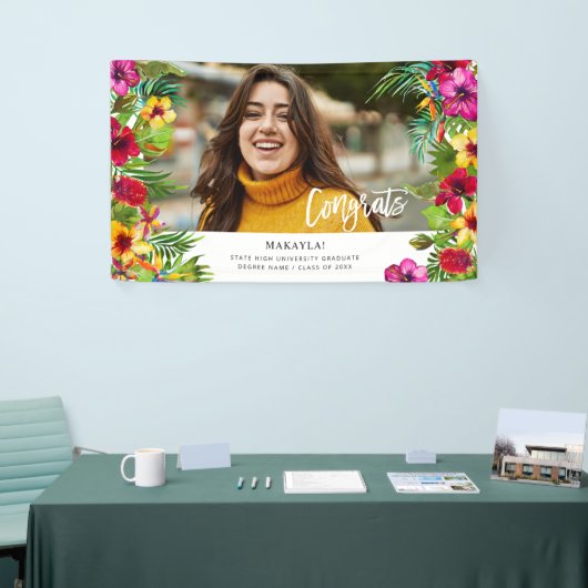 Tropical Summer Congrats Photo Banner (Beurs)