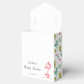 Tropical Summer Flamingo Baby shower Personalized Bedankdoosjes (Geopend)