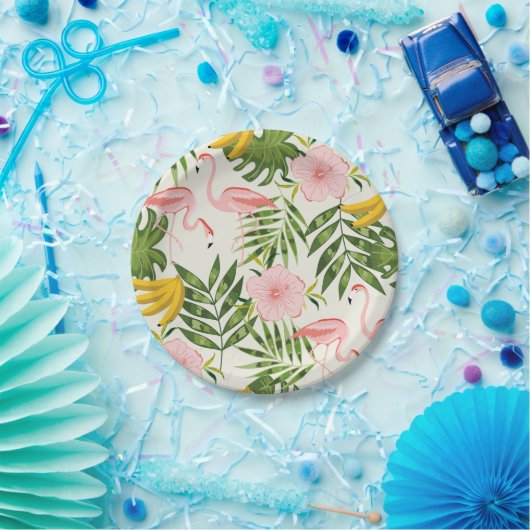 Tropical Summer Flamingo Paper Bord (Feest)