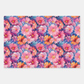 Tropical Summer Flowers Botanical Floral Pattern Inpakpapier Vel (Voorkant 2)