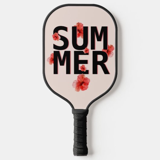 Tropical Summer Hibiscus Pickleball Paddle (Voorkant)