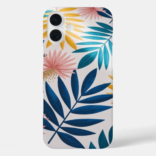 Tropical Summer Leaves Bright Phone Case (Achterkant)
