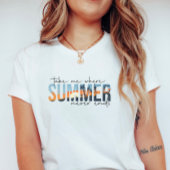 Tropical Summer Never Ends; Beach Sunset T-shirt