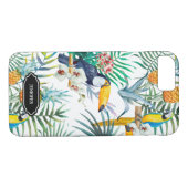 Tropical Summer Pineapple Bird gepersonaliseerd Case-Mate iPhone Case (Achterkant (Horizontaal))