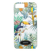 Tropical Summer Pineapple Bird gepersonaliseerd Case-Mate iPhone Case (Achterkant)