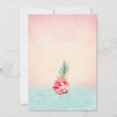 Tropical Summer Pink Flamingo Baby shower Party Kaart (Achterkant)