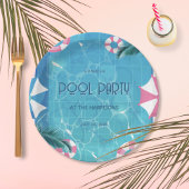 Tropical Summer Pool Party  Papieren Bordje