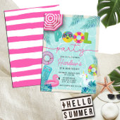 Tropical Summer Pool Party van kind Kaart