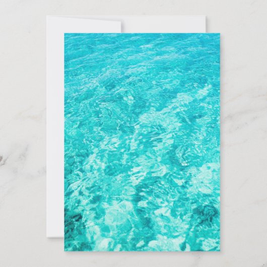 Tropical Summer Pool Party Verjaardag Custom Afbee Kaart (Achterkant)