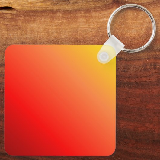 Tropical Summer (rood-oranje-geel verloop) Toets Sleutelhanger (Achterkant)
